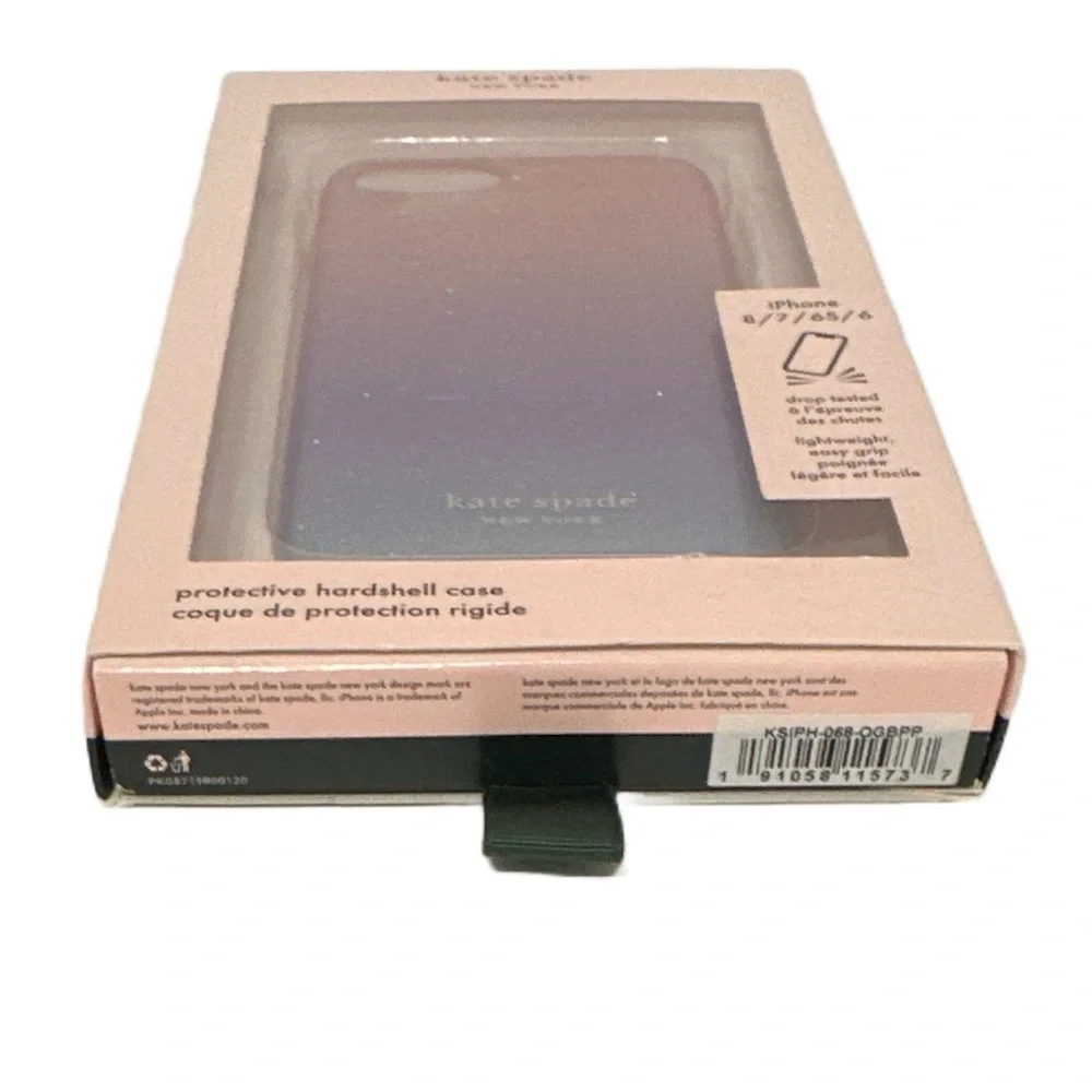 Kate Spade Ombre Glitter iPhone 6 6s 7 8 Case Pink Blue NWT